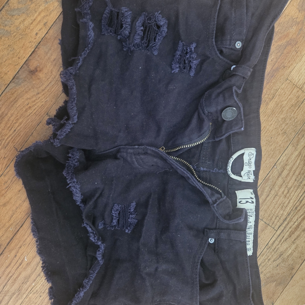 Indigo Rein Black Denim Shorts